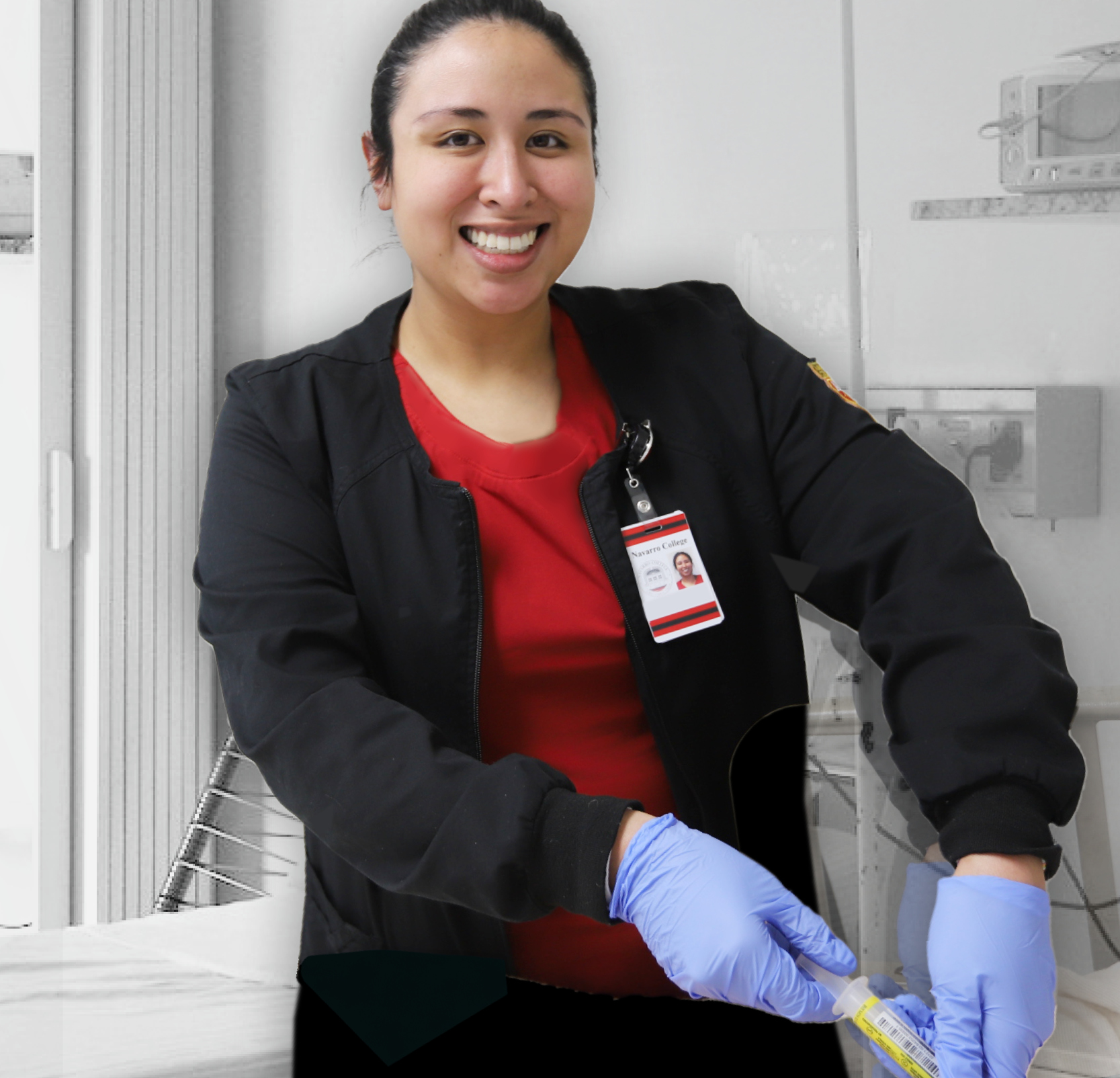 Picture of Navarro College Phlebotomy student